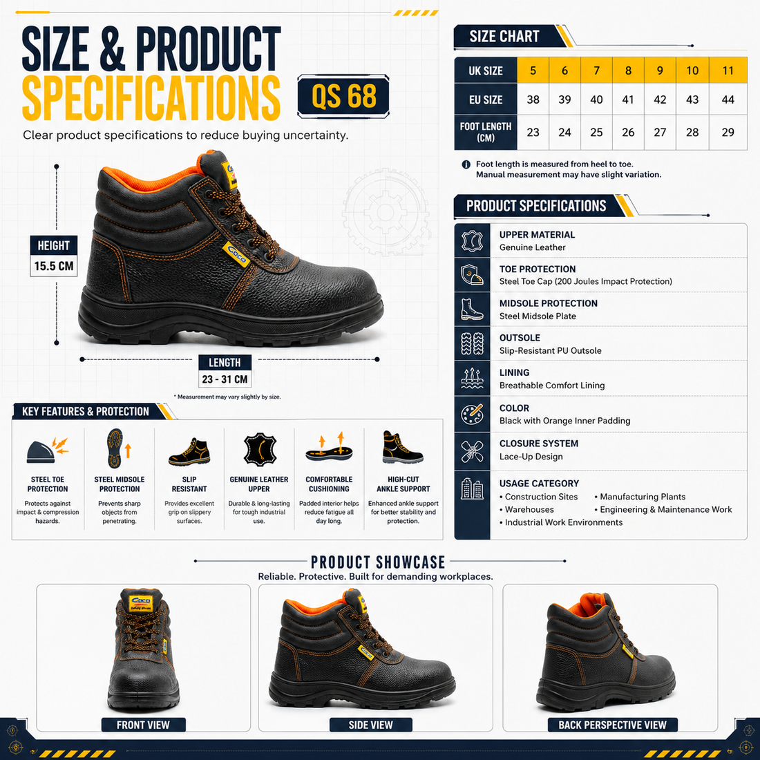 Safety Shoe: QS 68