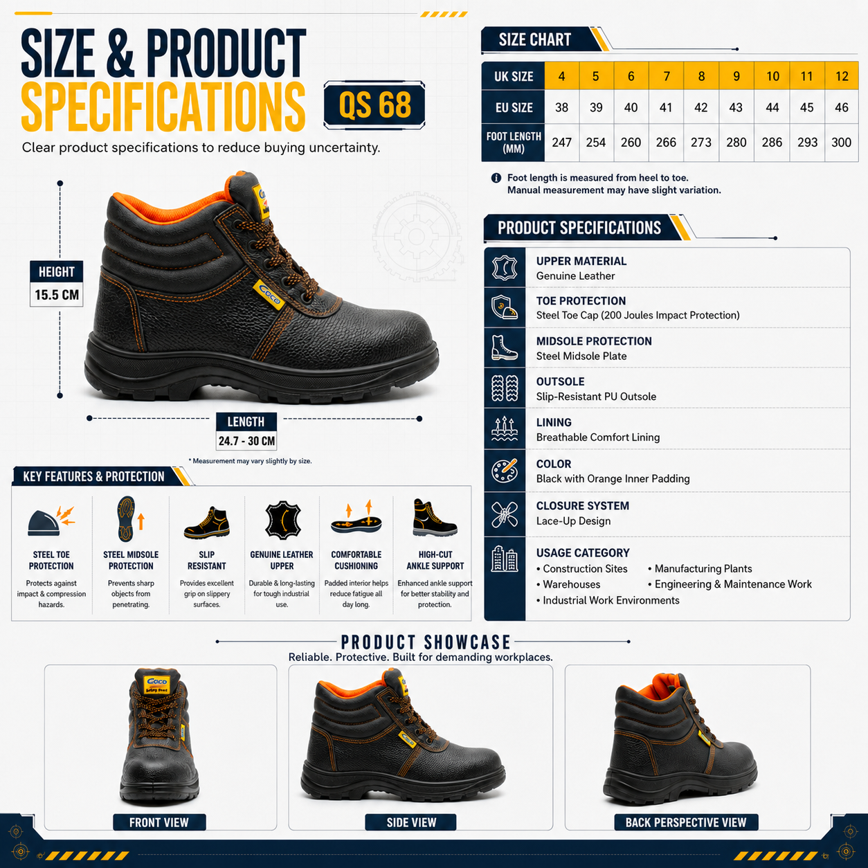 Safety Shoe: QS 68